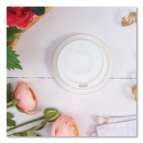 SOLO Cappuccino Dome Sipper Lids, Fits 12 oz, White, 1,000/Carton (12EL)