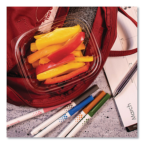 Dart ClearPac Containers, 12 oz, 4.9 x 5.9 x 2, Clear, Plastic, 63/Pack, 16 Packs/Carton (C12DER)