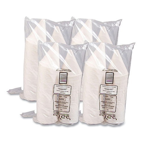 SOLO Bare Eco-Forward Treated Paper Funnel Cups, ProPlanet Seal, 10 oz, White, 250/Bag, 4 Bags/Carton (10BFC)