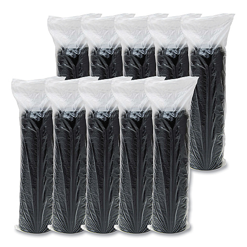 SOLO Cappuccino Dome Sipper Lids, Fits 12 oz to 24 oz Cups, Black, 100/Pack, 10 Packs/Carton (16ELBLK)
