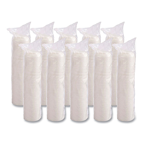 SOLO Cappuccino Dome Sipper Lids, Fits 12 oz, White, 1,000/Carton (12EL)