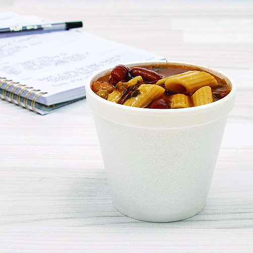 Dart Food Containers, Squat, 8 oz, White, Foam, 1,000/Carton (8SJ12)