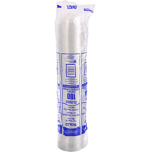 SOLO Dome-Top Cold Cup Lids, Fits 16 oz, Clear, 1,000/Carton (DLR662)