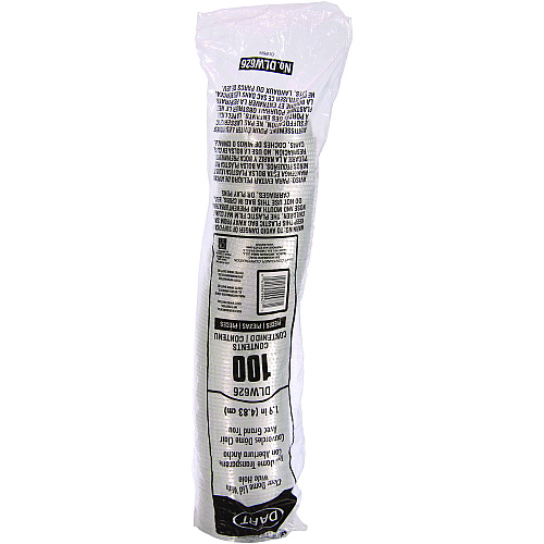 Dart Open-Top Dome Lid, Fits 16 oz to 24 oz Plastic Cups, Clear, 1.9" Dia Hole, 1,000/Carton (DLW626)