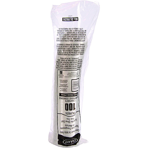 Dart Ultra Clear Dome Cold Cup Lids, Fits 16 oz to 24 oz Cups, PET, Clear, 1,000/Carton (DLR626CT)
