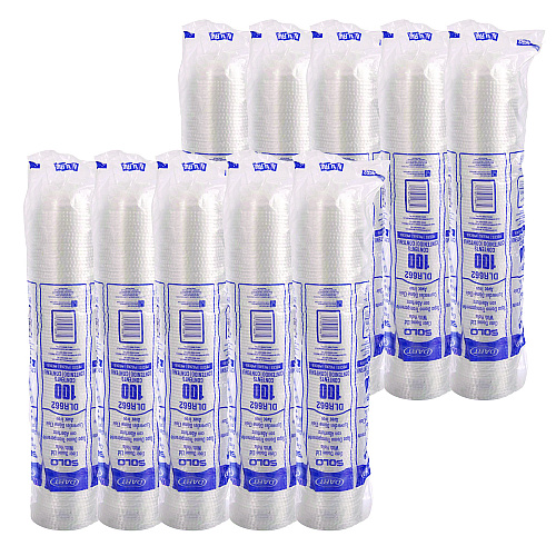 SOLO Dome-Top Cold Cup Lids, Fits 16 oz, Clear, 1,000/Carton (DLR662)