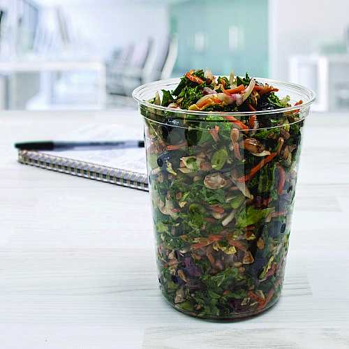 Dart Microgourmet Plastic Deli Container, 32 oz, 4.7" Diameter x 5.7"h, Clear, 500/Carton (MN320100)