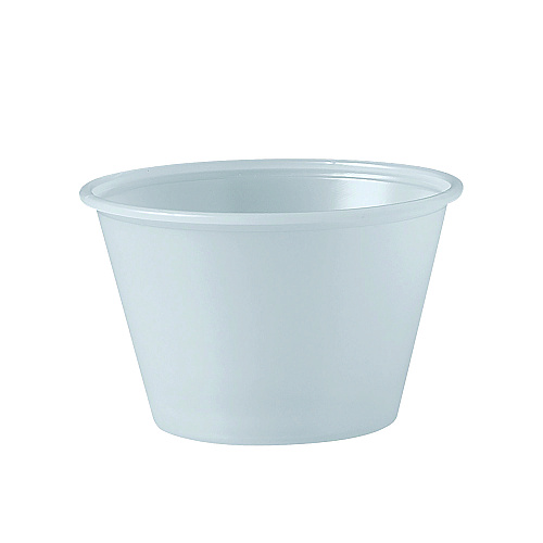 Dart Polystyrene Portion Cups, 4 oz, Translucent, 250/Bag, 10 Bags/Carton (P400N)