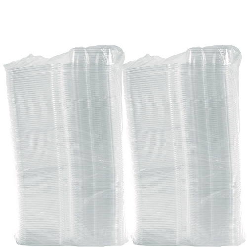 Dart ClearPac SafeSeal rPET Tamper-Resistant Container, ProPlanet Seal, Flat Lid, 24oz, 6.4 x 1.9 x 7.1, Clear, 100/Bag, 2 Bags/CT (CH24DEF)