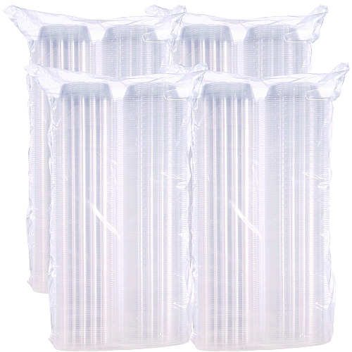 Dart ClearSeal Hinged-Lid Plastic Containers, 5.8 x 6 x 3, Clear, Plastic, 125/Pack, 4 Packs/Carton (C57PST1)