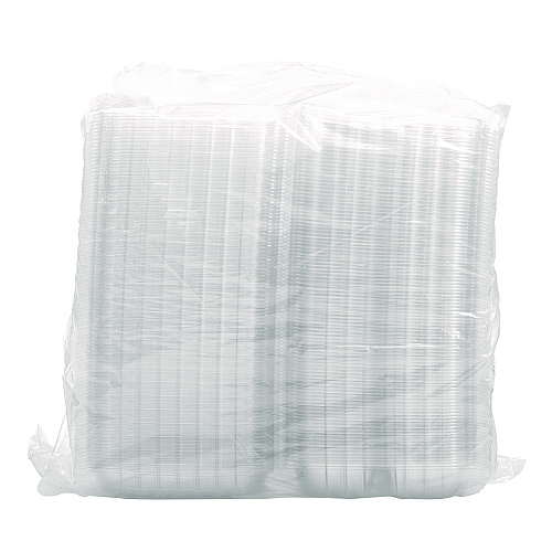 Dart ClearSeal Hinged-Lid Plastic Containers, 8.25 x 8.25 x 3, Clear, Plastic, 125/Pack, 2 Packs/Carton (C90PST3)