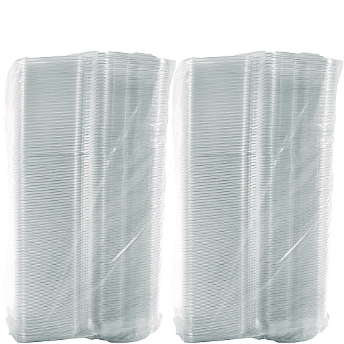 Dart ClearPac SafeSeal Tamper-Resistant/Evident Containers, Domed Lid, 24 oz, 6.4 x 2.3 x 7.1, Clear, Plastic, 100/Bag, 2 Bags/CT (CH24DED)