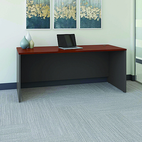Bush Series C Collection Desk Shell, 71.13" x 29.38" x 29.88", Hansen Cherry/Graphite Gray (WC24436)