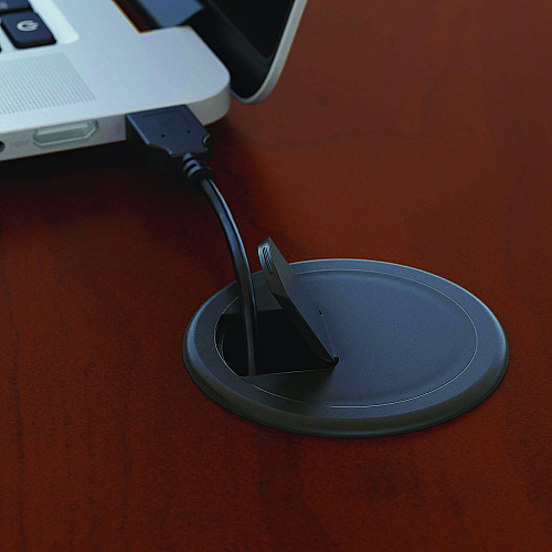 Bush Series C Collection Desk Shell, 71.13" x 29.38" x 29.88", Hansen Cherry/Graphite Gray (WC24436)