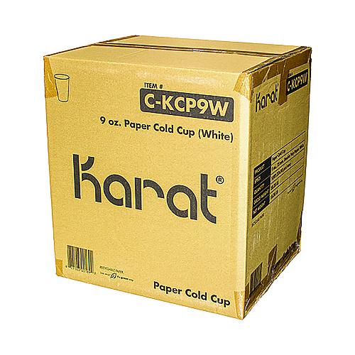 Karat Double Poly Paper Cold Cups, 9 oz, White, 1,000/Carton (CKCP9W)