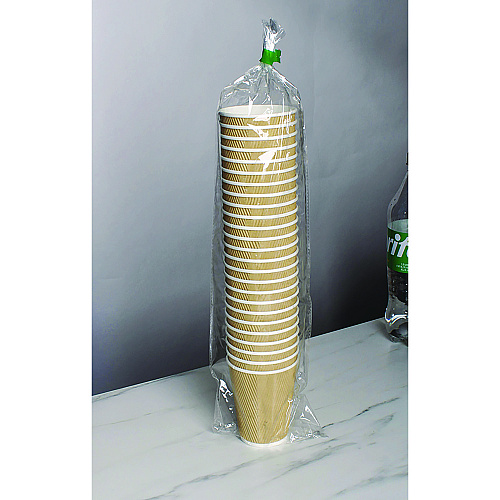 Karat Ripple Hot Cups, 12 oz, Kraft/White, 500/Carton (CKRC512)