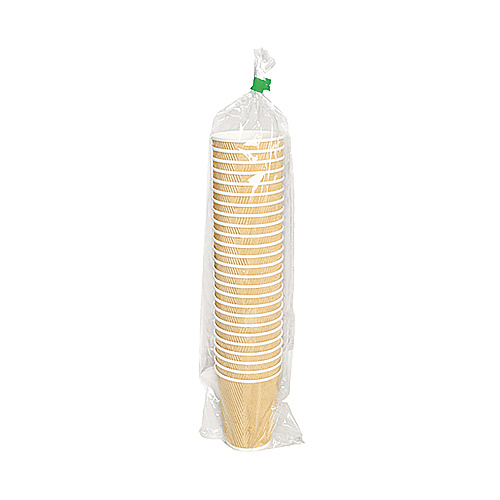 Karat Ripple Hot Cups, 8 oz, Kraft/White, 500/Carton (CKRC508)