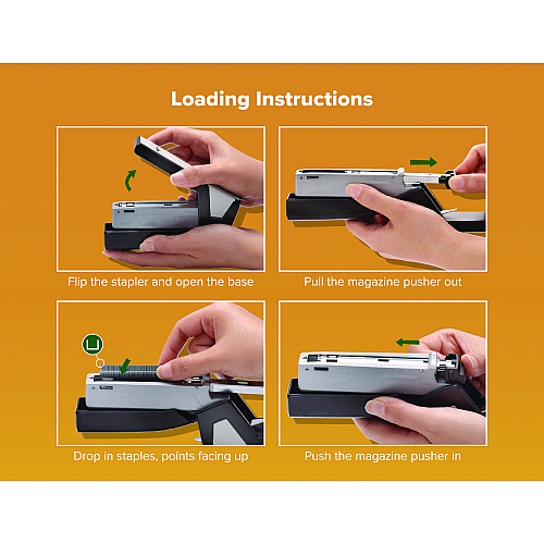 Bostitch InJoy One-Finger 3-in-1 Eco-Friendly Compact Stapler, 20-Sheet Capacity, Black (1510)