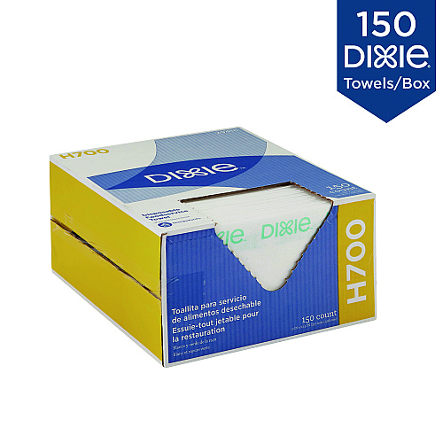 Dixie H700 Disposable Foodservice Towel, 13 x 24, Unscented, Green/White, 150/Carton (29416)