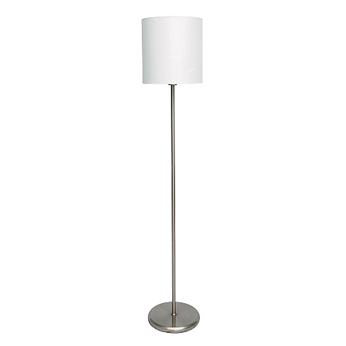 Ledu Slim Line Lamp Set, Table 12.63" High and Floor 61.5" High, Silver (L9135)