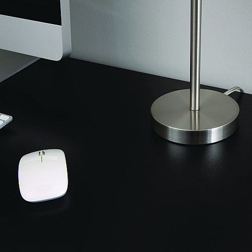 Ledu Slim Line Lamp Set, Table 12.63" High and Floor 61.5" High, Silver (L9135)