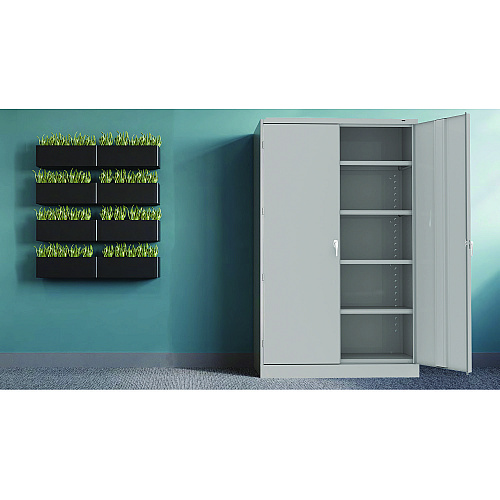 Tennsco Assembled Jumbo Steel Storage Cabinet, 48w x 18d x 78h, Light Gray (J1878SULGY)