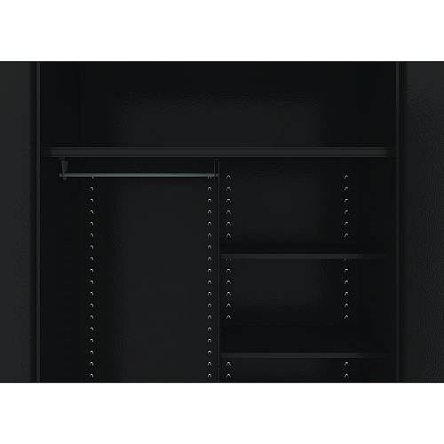 Tennsco Jumbo Combination Steel Storage Cabinet, 48w x 24d x 78h, Black (J2478SUCBK)