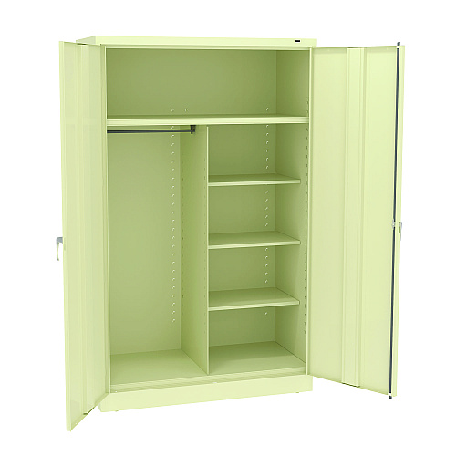Tennsco Jumbo Combination Steel Storage Cabinet, 48w x 24d x 78h, Putty (J2478SUCPY)