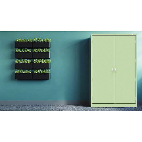 Tennsco Jumbo Combination Steel Storage Cabinet, 48w x 24d x 78h, Putty (J2478SUCPY)