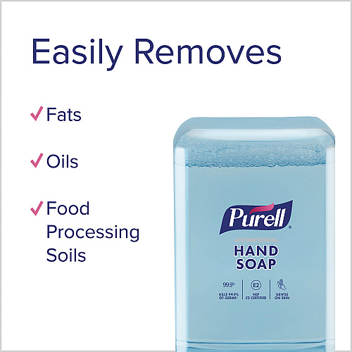 PURELL Antimicrobial Foaming Hand Soap Refill, For ES10 Dispensers, Fragrance-Free, 1,200 mL, 2/Carton (838302CT)