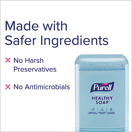PURELL HEALTHY SOAP with CLEAN RELEASE Technology Refill, For ES10 Dispensers,  Fragrance-Free, 1,200 mL, 2/Carton (838502CT)
