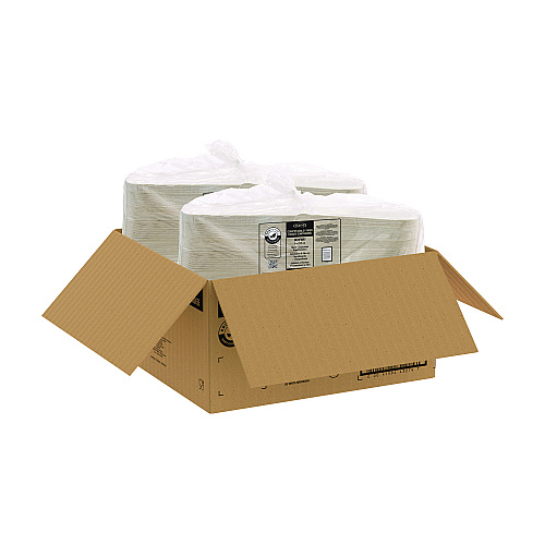 Dart Compostable Fiber Hinged Trays, ProPlanet Seal, 8.98 x 9.35 x 2.17, Ivory, Molded Fiber, 200/Carton (HC9FBR1)