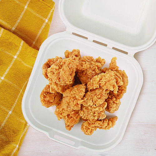 Dart Compostable Fiber Hinged Trays, ProPlanet Seal, 5.9 x 6.08 x 1.83, Ivory, Molded Fiber, 500/Carton (HC6FBR1)