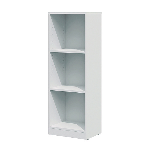 Workspace by Alera Three-Shelf Narrow-Footprint Bookcase, 15.75" x 11.42" x 44.33", White (ALEWS161248WT)