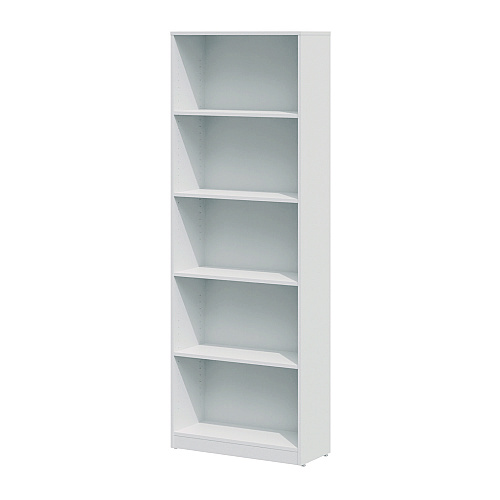 Workspace by Alera Five-Shelf Bookcase, 27.56" x 11.42" x 77.56", White (ALEWS281278WT)