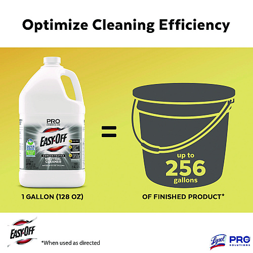 EASY-OFF Concentrated Neutral Cleaner, 1 gal Bottle, 2/Carton (89770CT)