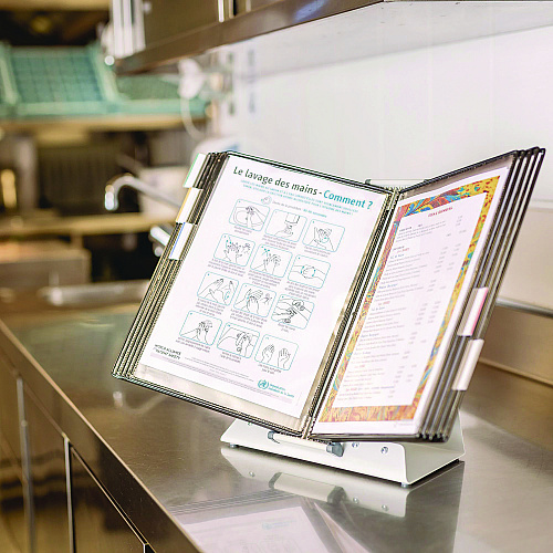 Tarifold Desktop Reference Starter Set, 10 Antimicrobial Wire-Reinforced Pockets (DA271)