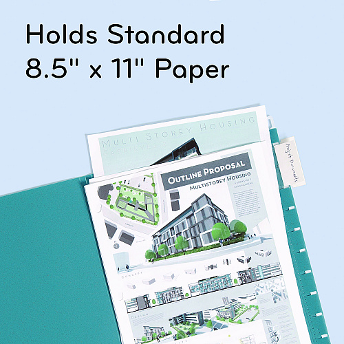 U Brands U-Eco Hanging File Folders, Letter Size, 1/5-Cut Tabs, Assorted, 12/Pack (6596U0112)