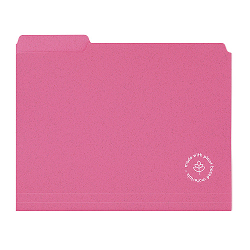 U Brands U-Eco Poly File Folders, 1/3 Cut Tabs: Assorted, Letter Size, 0.5" Expansion, Assorted Colors, 24/Pack (6597U0112)