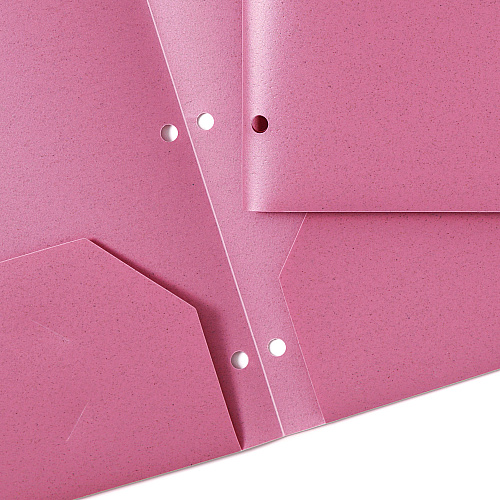 U Brands U-Eco Poly Two-Pocket Folders, Three-Hole Punched, Poly/Wheat Straw, 11 x 8.5, Assorted,12/Pack (6600U0112)