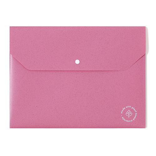 U Brands U-Eco Document Holder, 0.59" Expansion, 1 Section, Snap Button Closure, Letter Size, Assorted Colors, 10/Pack (6601U0112)