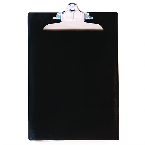 Saunders Recycled Plastic Clipboard with Ruler Edge, 1" Clip Capacity, Holds 8.5 x 11 Sheets, Black (21603)
