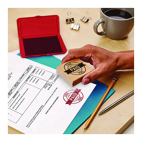 Carter's Pre-Inked Felt Stamp Pad, 4.25" x 2.75", Red (21071)