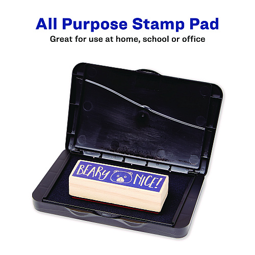 Carter's Pre-Inked Foam Stamp Pad, 4.25" x 2.75", Black (21381)