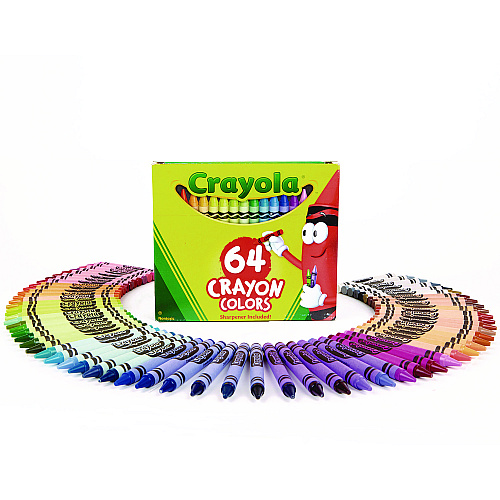 Crayola Classic Color Crayons in Flip-Top Pack with Sharpener, 64 Colors/Pack (52064D)