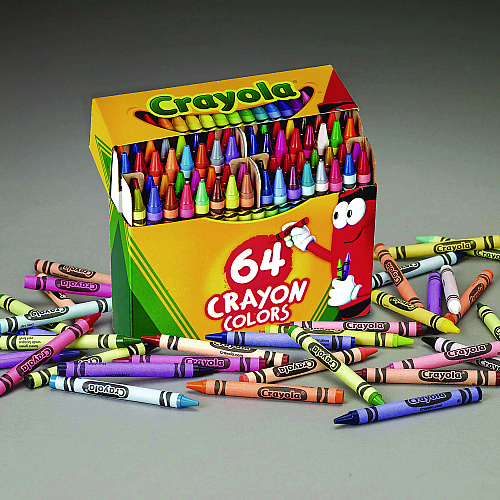 Crayola Classic Color Crayons in Flip-Top Pack with Sharpener, 64 Colors/Pack (52064D)