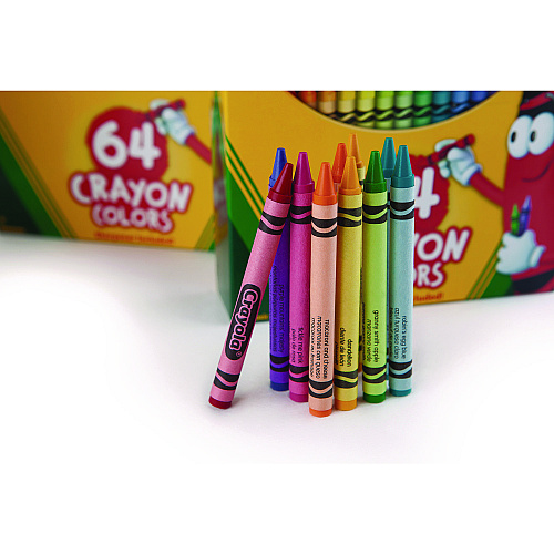 Crayola Classic Color Crayons in Flip-Top Pack with Sharpener, 64 Colors/Pack (52064D)