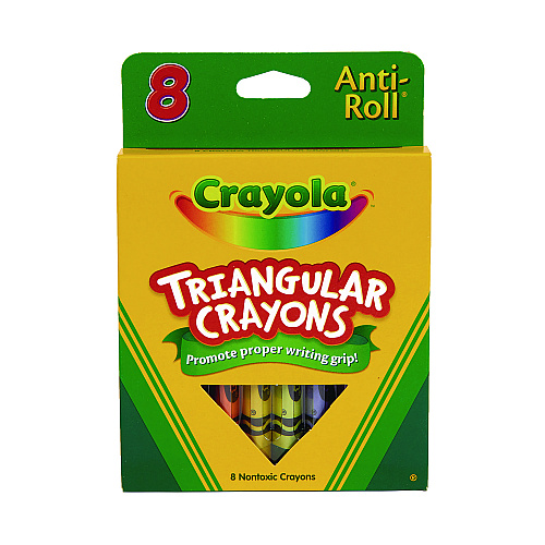Crayola Triangular Crayons, 8 Colors/Box (524008)
