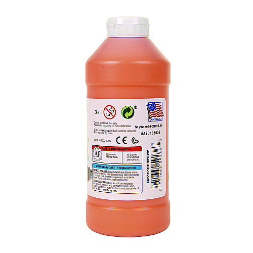 Crayola Washable Paint, Orange, 16 oz Bottle (542016036)