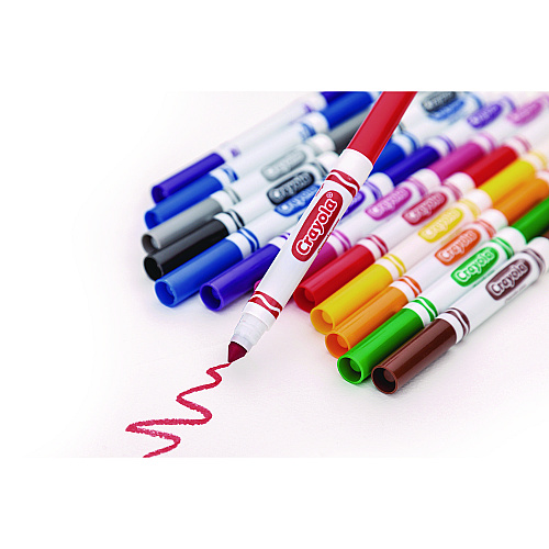 Crayola Non-Washable Marker, Broad Bullet Tip, Assorted Classic Colors, 8/Pack (587708)